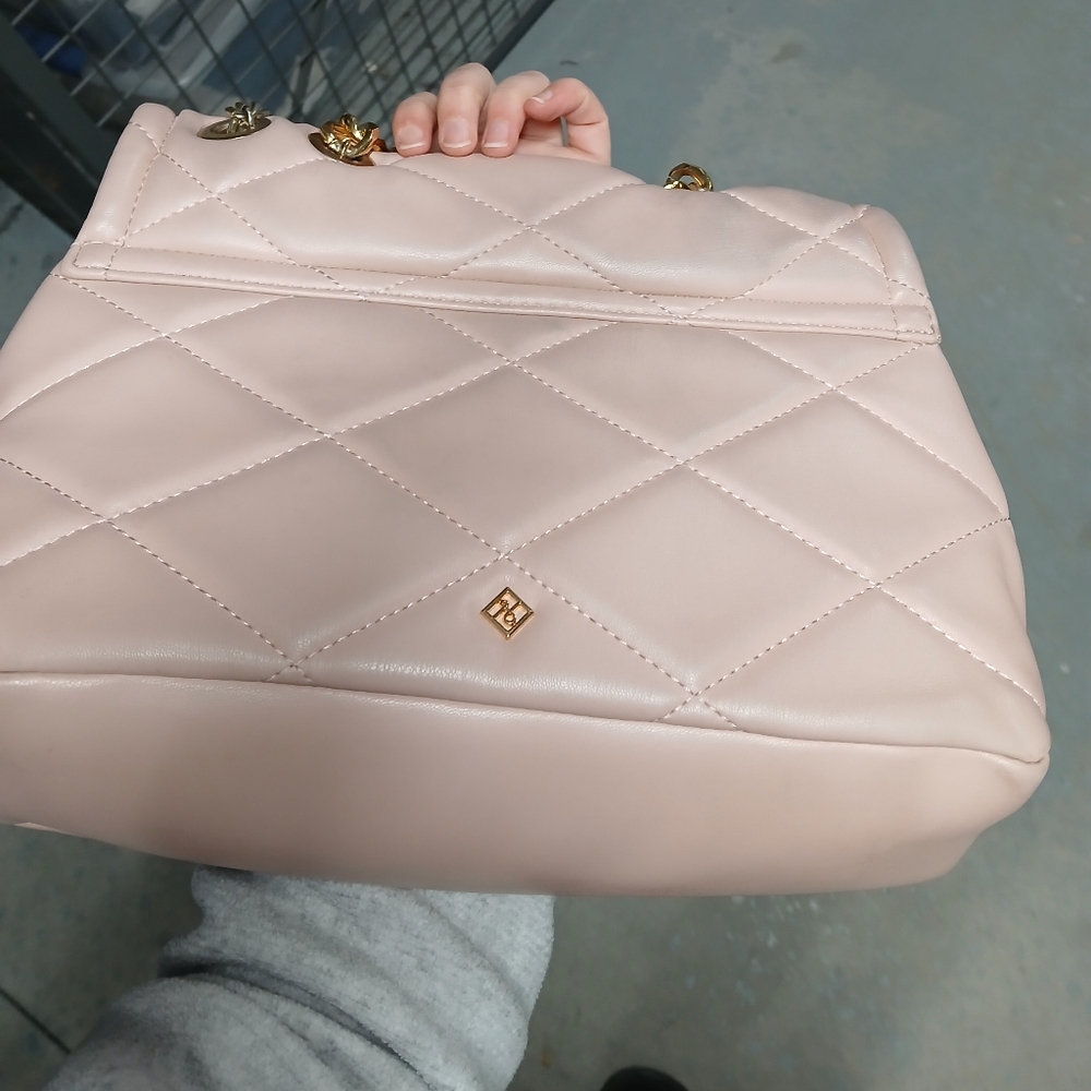 Call It Spring Baby Pink Quilted Handbag Or Crossbody Bag - Picture 7 of 14